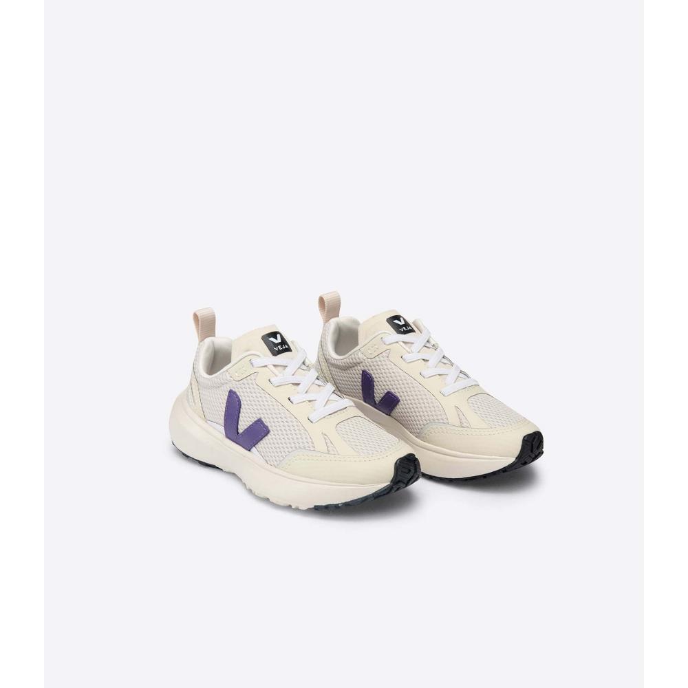 Veja CANARY ELASTIC LACE Loopschoenen Kinderen Beige/Purple | BE 709YXF